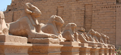 view of Karnak Temple Complex statues